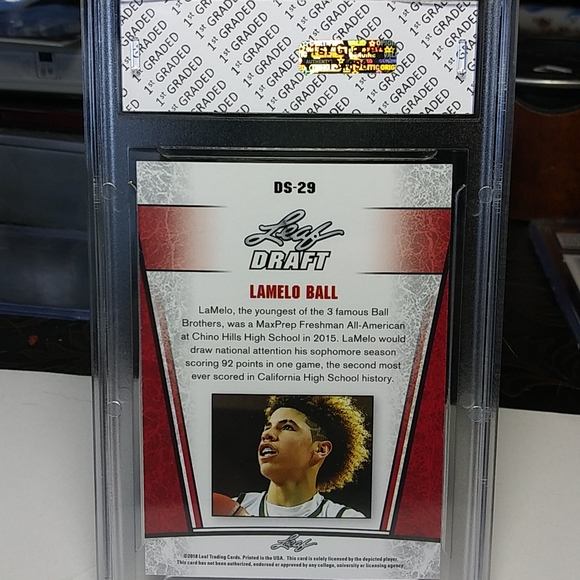 Lamelo ball Rookie card gem mint 10 DS-29 - Picture 2 of 2